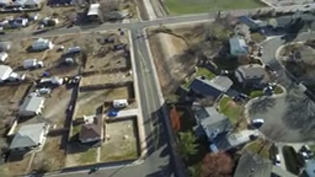 WESTMINSTER COLORADO-2016: Drone View Of Suburban Neighborhoods And Roads