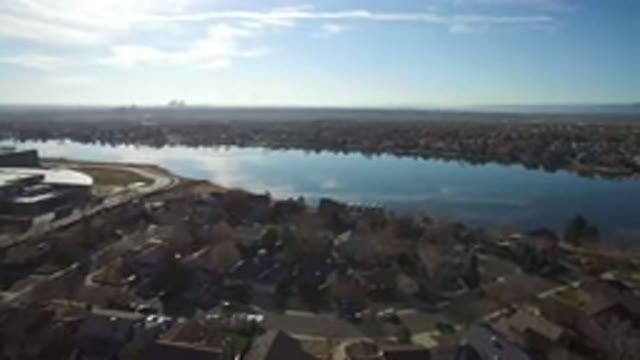 WESTMINSTER COLORADO-2016: Drone Footage Of A Lake And A Suburban Neighborhood