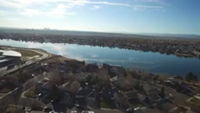 WESTMINSTER COLORADO-2016: Aerial Photo Of A Large Body Of Water Splitting Two
