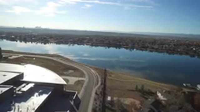 WESTMINSTER COLORADO-2016: Drone Video Of A Large Warehouse And The Camera Spins