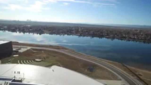 WESTMINSTER COLORADO-2016: Aerial Footage Of A Large Body Of Water With Man Made Construction