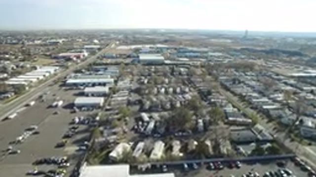 WESTMINSTER COLORADO-2016: Overhead View Of Parking Lot With Cars And Houses