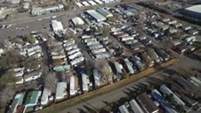 WESTMINSTER COLORADO-2016: Spiral Area View Drone Shot Showing Rooftops Of