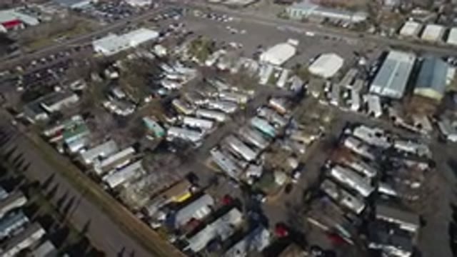 WESTMINSTER COLORADO-2016: Aerial View of Industrial Area with Roads and Buildings