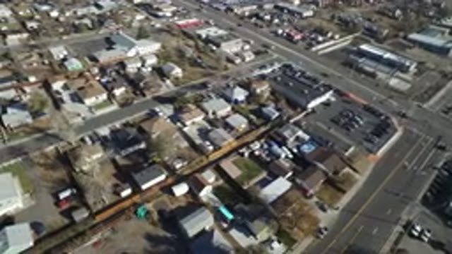 WESTMINSTER COLORADO-2016: Aerial View Of Houses In Neighborhood Near Roads With