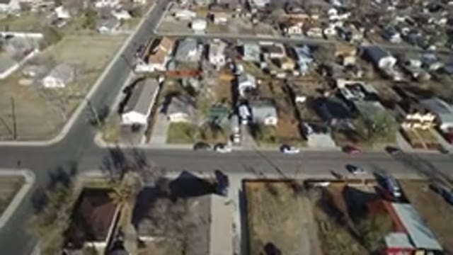 WESTMINSTER COLORADO-2016: Drone View of Colony Buildings And Cars