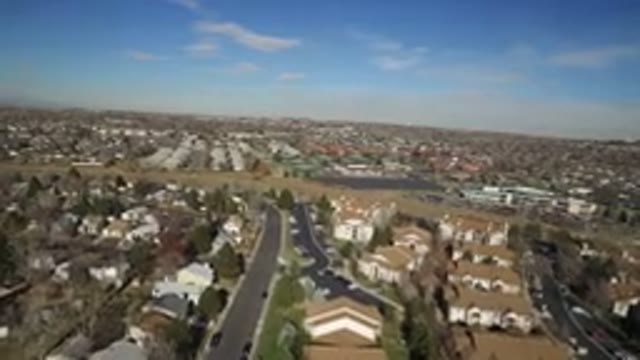 HIDDEN LAKE COLORADO-2016: In The Bird's Eye View Of The Huge City The Highways