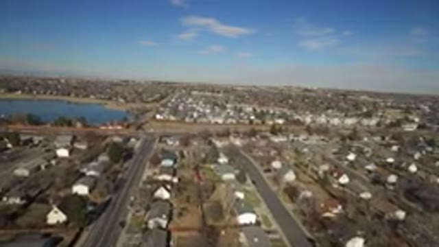 HIDDEN LAKE COLORADO-2016: Flyover Of Many Neighborhoods And A Lake Off To The Left