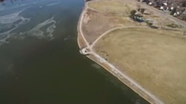 HIDDEN LAKE COLORADO-2016: An Aerial View Of The Shore Of A Body Of Water With