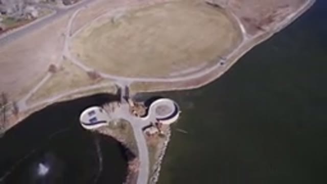 HIDDEN LAKE COLORADO-2016: A Top View Of A Beautiful Road Structure Built Over A Dry Riverbed