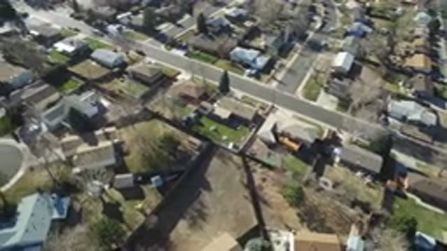 HIDDEN LAKE COLORADO-2016: Aerial View Of Suburban Town
