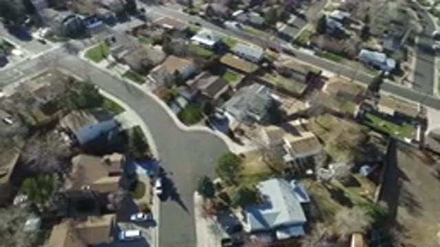 HIDDEN LAKE COLORADO-2016: Footage Overlooking Big Neighborhoods Trees Streets