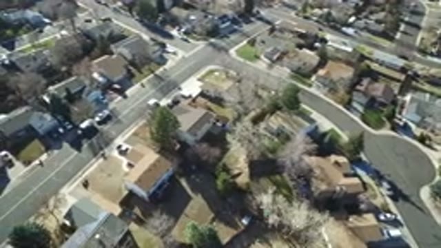 HIDDEN LAKE COLORADO-2016: View Of A Suburban Neighborhood And Houses On A Sunny Day