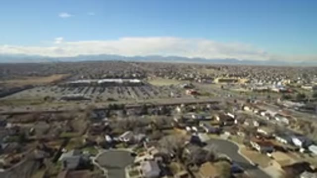 HIDDEN LAKE COLORADO-2016: Video Panning Across A City With Thousands Of Homes And Cars