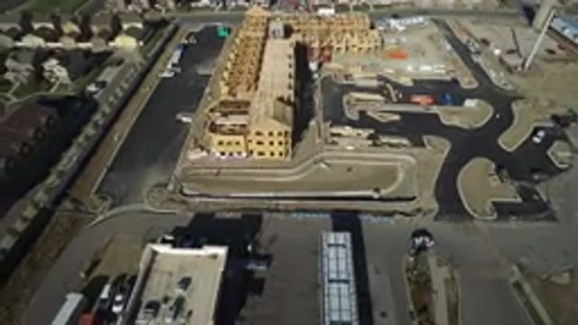 HIDDEN LAKE COLORADO-2016: View Of A Car Driving Into A Parking Lot Around A