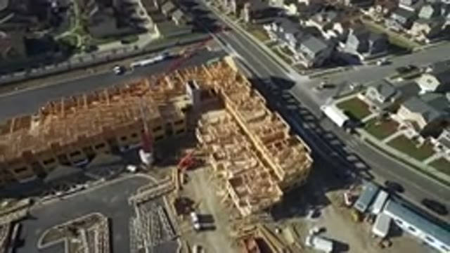 HIDDEN LAKE COLORADO-2016: Drone View Of Monumental Building