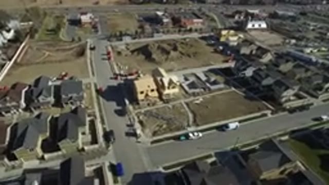 HIDDEN LAKE COLORADO-2016: Aerial View of Neighborhood in Town from the Sky