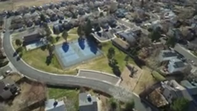 HIDDEN LAKE COLORADO-2016: Overhead View Of A Neighborhood