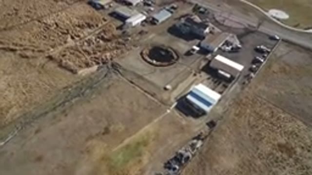 HIDDEN LAKE COLORADO-2016: Overhead View of Industrial Facility in Arid Landscape