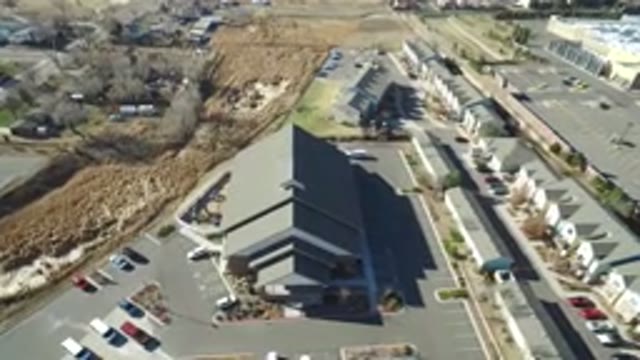 HIDDEN LAKE COLORADO-2016: Bird View Of A Big Construction In The Middle Of A