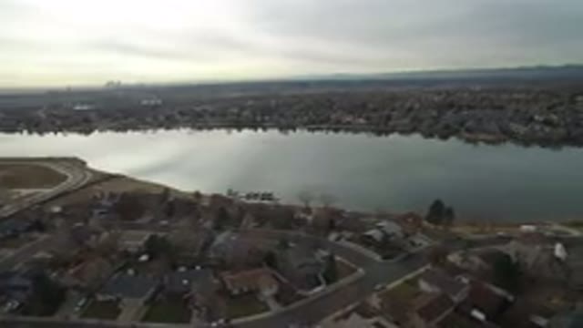 WESTMINSTER COLORADO-2016: A Huge Body Of Water Surrounding Streets Homes Trees