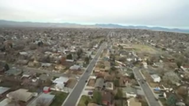 WESTMINSTER COLORADO-2016: Drone Flying Up High Over A Heavily Populated Area