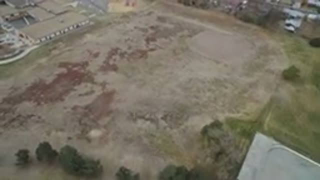WESTMINSTER COLORADO-2016: Aerial View Of Empty Lot Near Industrial Buildings