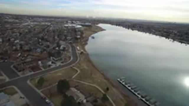 WESTMINSTER COLORADO-2016: Aerial View Of A Neighborhood By A Lake