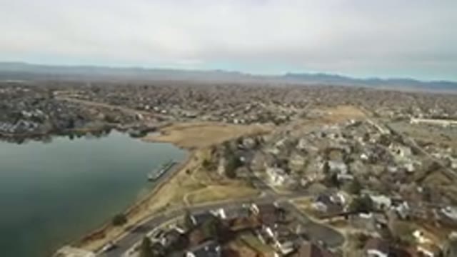WESTMINSTER COLORADO-2016: Bird's Eye View Of Residential Area Beside Nice Big Lake