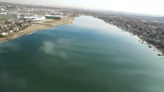 WESTMINSTER COLORADO-2016: Clear Blue River Flowing Between Two Cities Near The