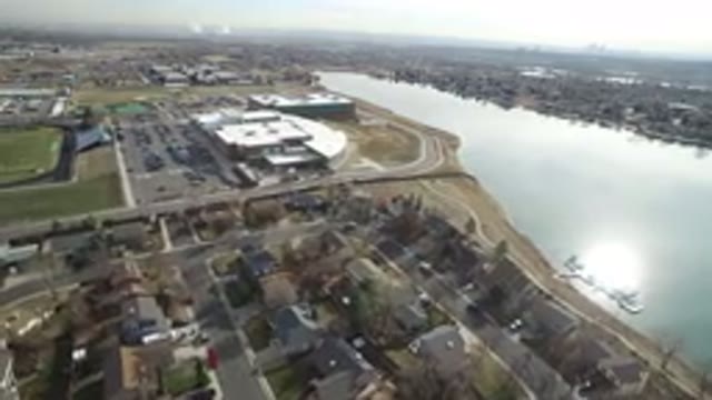 WESTMINSTER COLORADO-2016: Nice View Overlooking Neighborhoods, Land, Cars, and Body of Water
