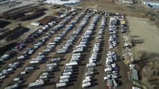 HIDDEN LAKE COLORADO-2016: A White Caravan Parked and Full for Camping