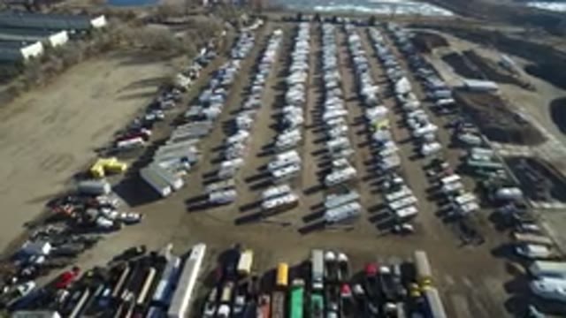HIDDEN LAKE COLORADO-2016: Recreational Vehicles And Trucks Lined Up In Order