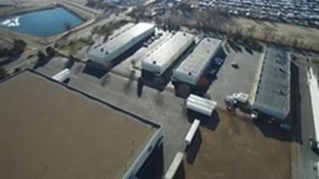 HIDDEN LAKE COLORADO-2016: Sky View Of Factory Near Road