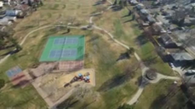 HIDDEN LAKE COLORADO-2016: Small Town With Houses Forest With Trees And A Tennis Court
