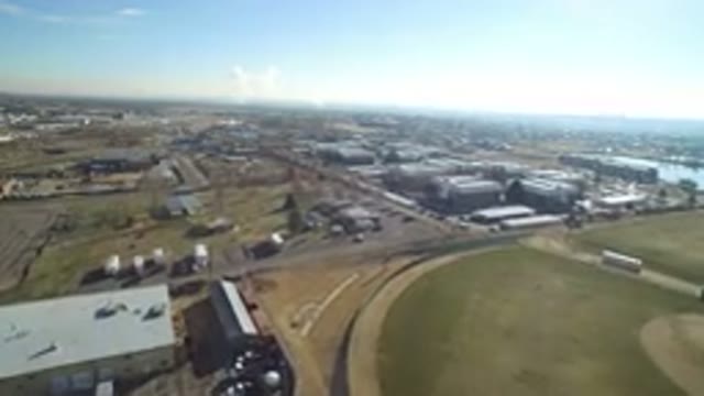 HIDDEN LAKE COLORADO-2016: Bird's Eye View Of An Industrial Area With Fields