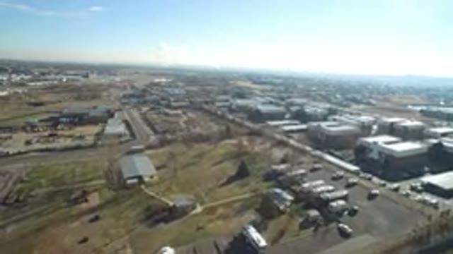 HIDDEN LAKE COLORADO-2016: Drone Footage Over City Buildings Roads Parking Lots