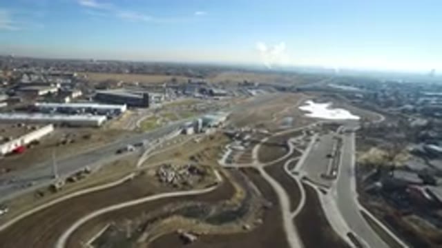 HIDDEN LAKE COLORADO-2016: Drone Buzzing Over Speedway And Airport Capturing A