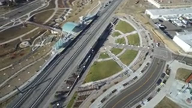 HIDDEN LAKE COLORADO-2016: Large Aerial Footage Of A Roadway With Traffic