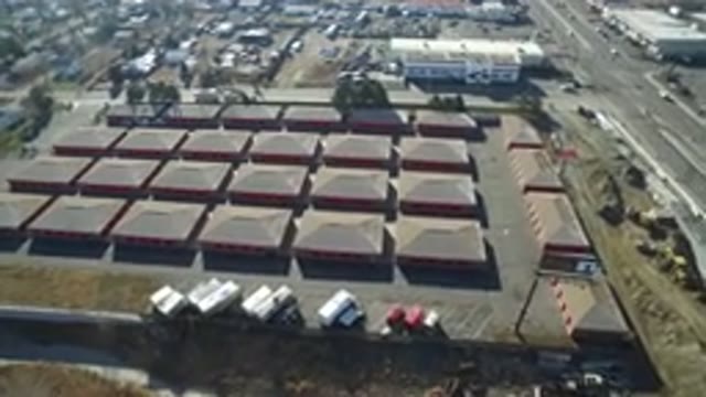 HIDDEN LAKE COLORADO-2016: Aerial View Of Shortage Buildings Near Road