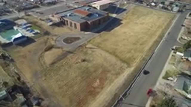 HIDDEN LAKE COLORADO-2016: Aerial View Of Buildings And Roads With No Cars