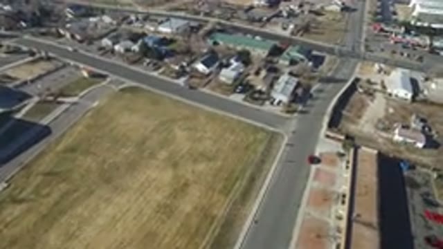 HIDDEN LAKE COLORADO-2016: Aerial Footage Of A Small City With A Green Patch Of