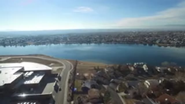 HIDDEN LAKE COLORADO-2016: A Top View Of A Lake Surrounded By A Residential Area