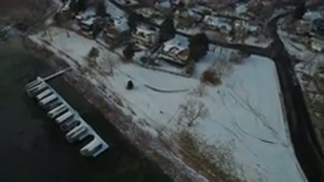 HIDDEN LAKE COLORADO-2016: Air Footage Of A Neighborhood Next To A Lake Covered