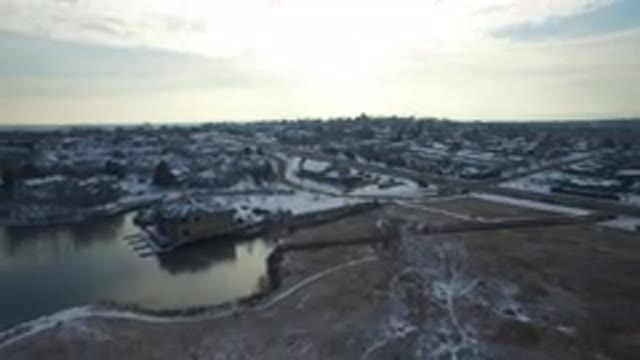 HIDDEN LAKE COLORADO-2016: Aerial Footage Of A Small Sleepy Town With Snow