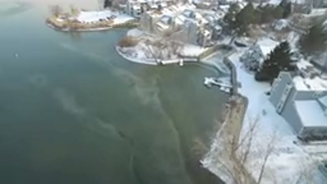 HIDDEN LAKE COLORADO-2016: Drone Footage Of Frozen Lake And Snow Covered