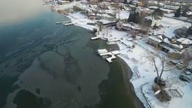 HIDDEN LAKE COLORADO-2016: Drone Footage Of A City Captured During The Winter