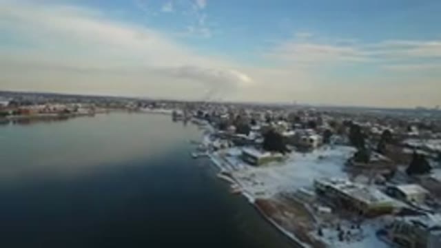 HIDDEN LAKE COLORADO-2016: Aerial Footage Of A Large Body Of Water With A