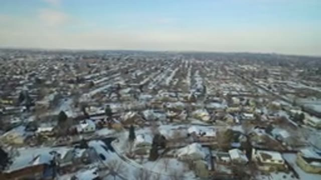 HIDDEN LAKE COLORADO-2016: Snow On The Houses And Colony Trees Ocean Birds