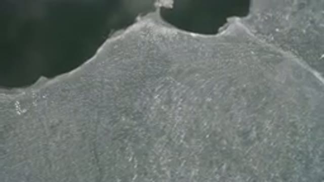 HIDDEN LAKE COLORADO-2016: A Large Region That Seems To Be Frozen With A Grayish